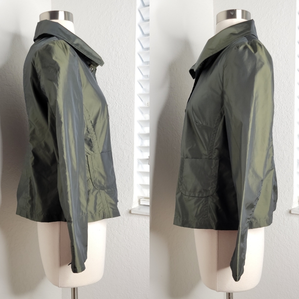 ST.EMILE Nylon Lightweight Jacket In Green 8. - Picture 2 of 5